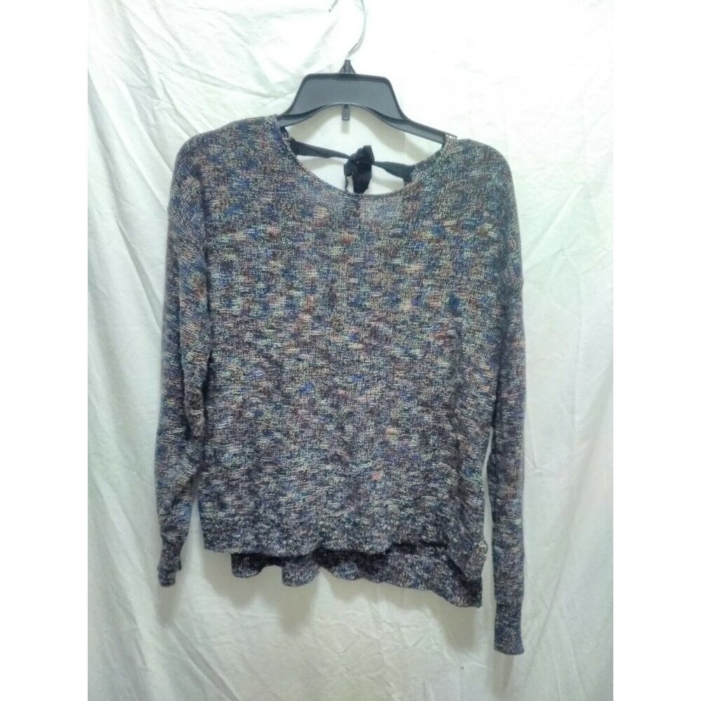 Kimchi Blue Multicolor Knit Sweater String Ties on Back Pullover S